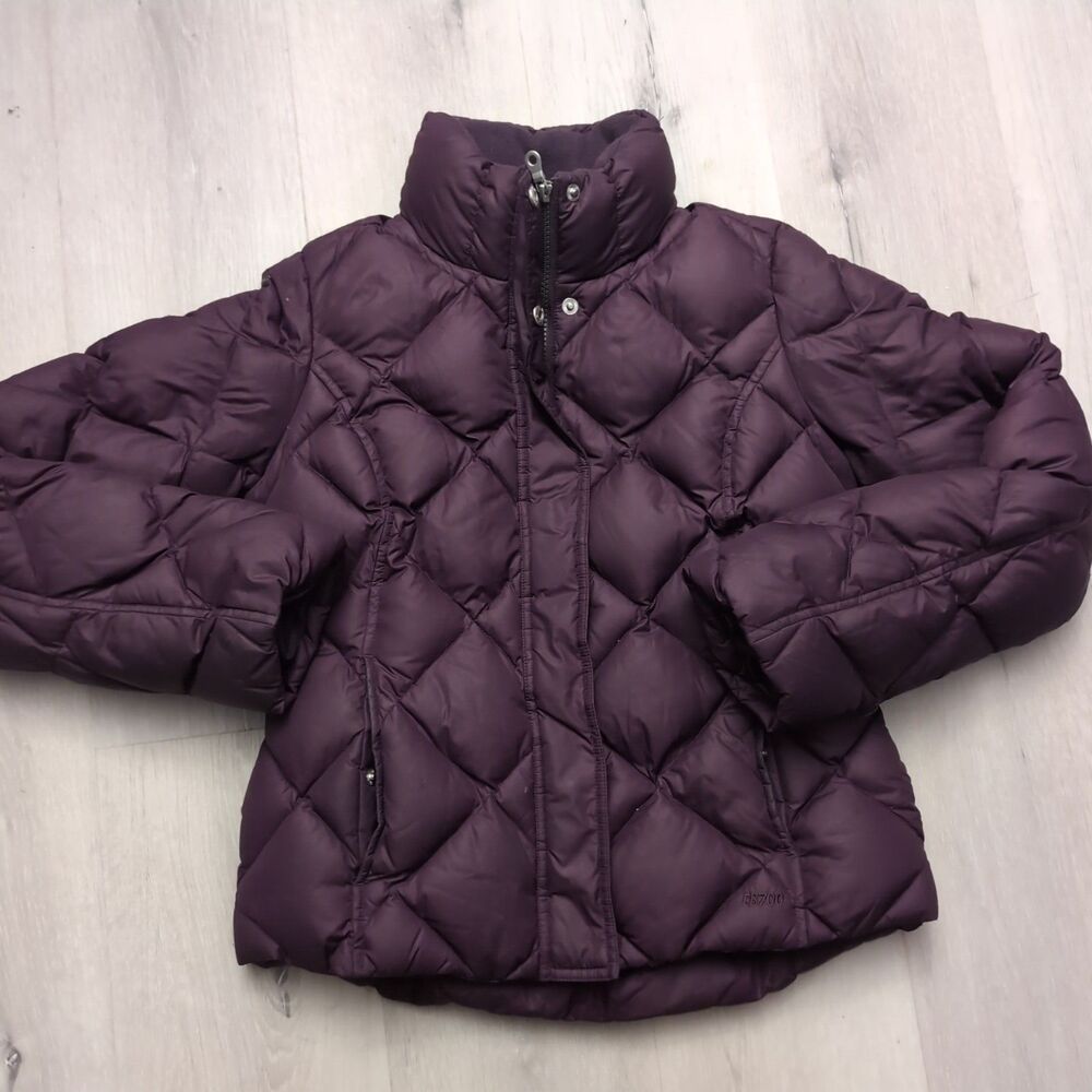 Eddie Bauer EB700 Fill Power Puffer Jacket Women Size Petite Xs Burgundy